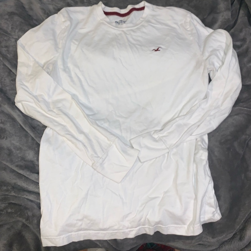 White Hollister Long sleeve shirt (red logo)
